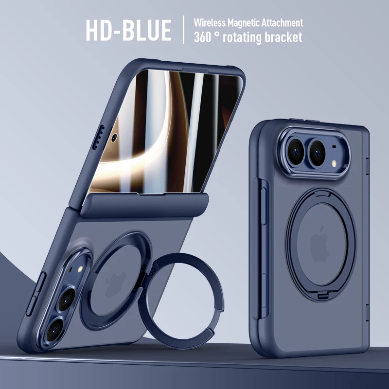 Glass Bed - 360 graden draaibare, matte telefoonhoes met