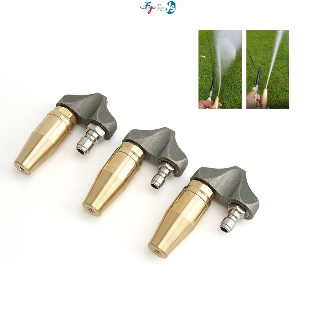 Nozzle Brass - Messing rioolreinigings-turbosproeier, hogedruksproeier, rioolreinigingssproeier