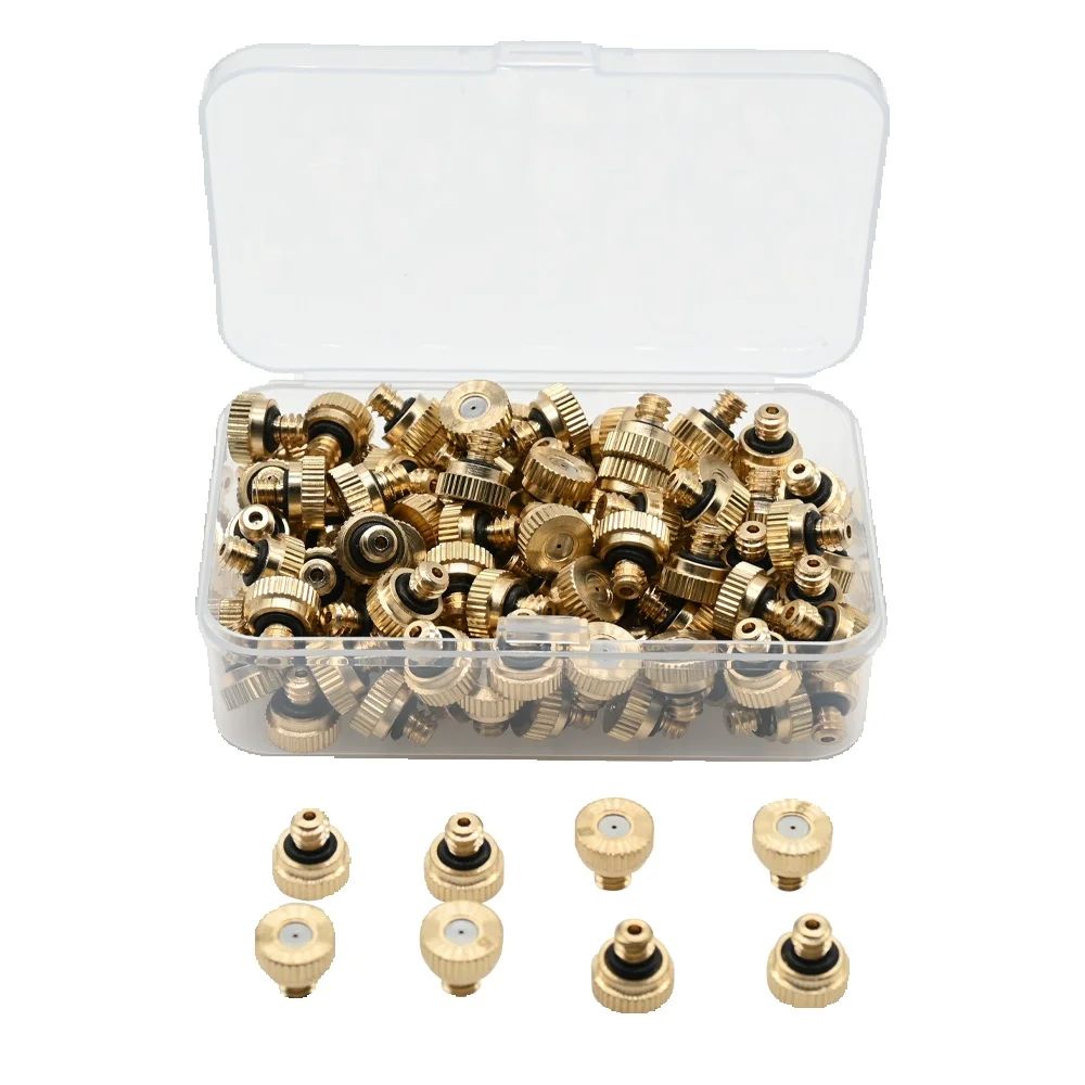 Nozzle Brass - 50PCS Schroefdraad Messing Verneveling Nozzle 0.1-0.8mm