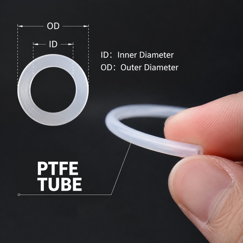 Ptfe Tube - Witte PTFE-buis geïsoleerde capillaire ID 0,3-5