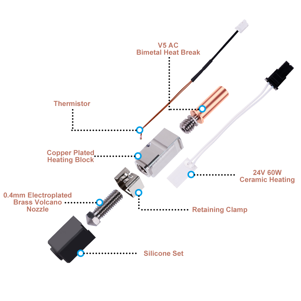 Hotend Kit voor Anycubic Kobra - Hotend Assembly recensie en prijs