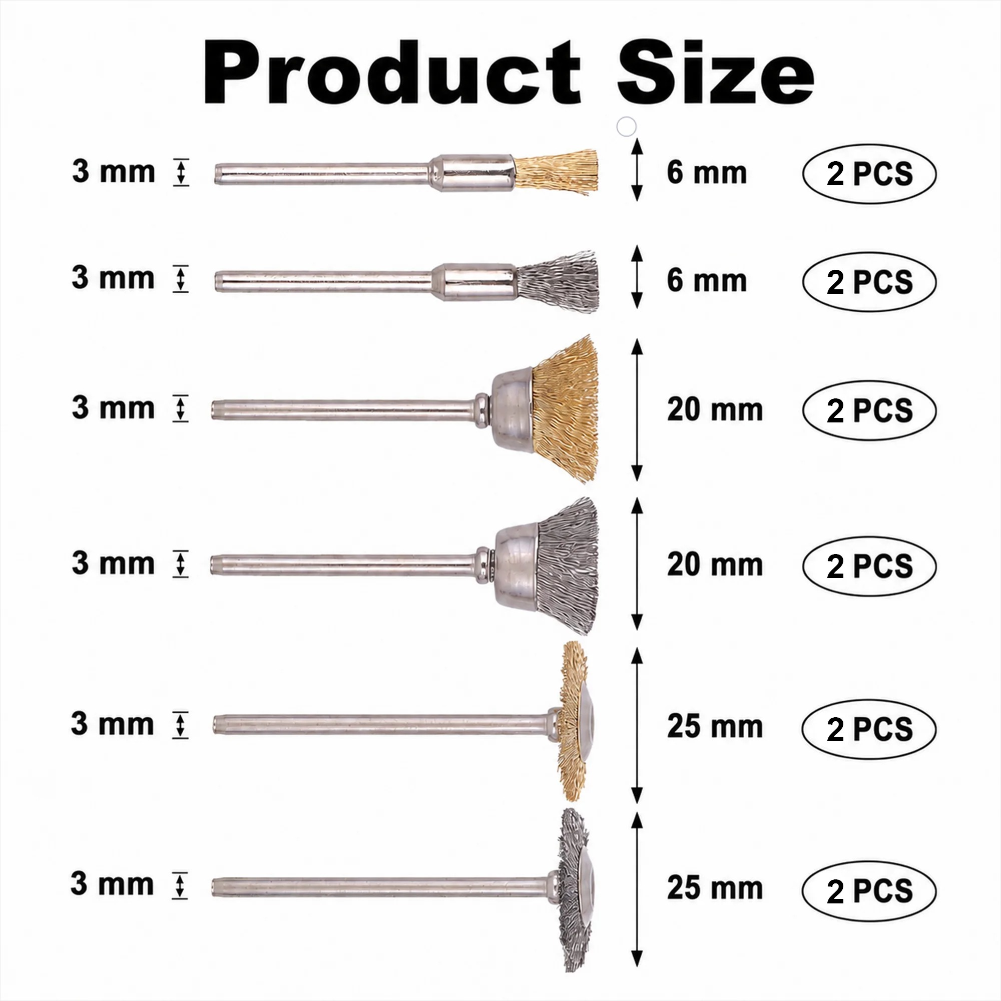 12-delige messing borstel stal - Nozzle Brass recensie en prijs
