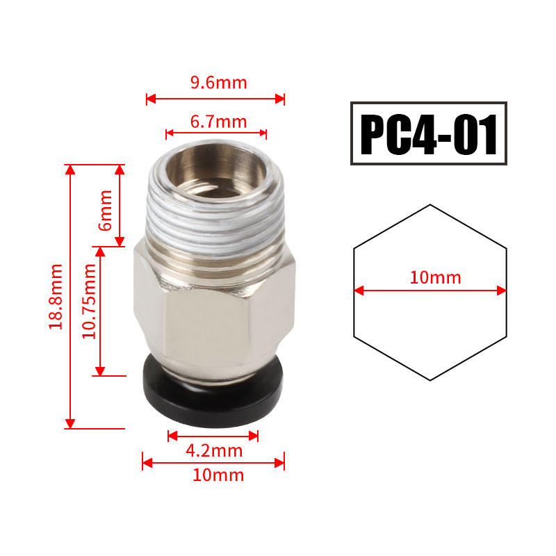 10 stks/partij PC4-M10 Pneumat - Filament 1.75 recensie en prijs