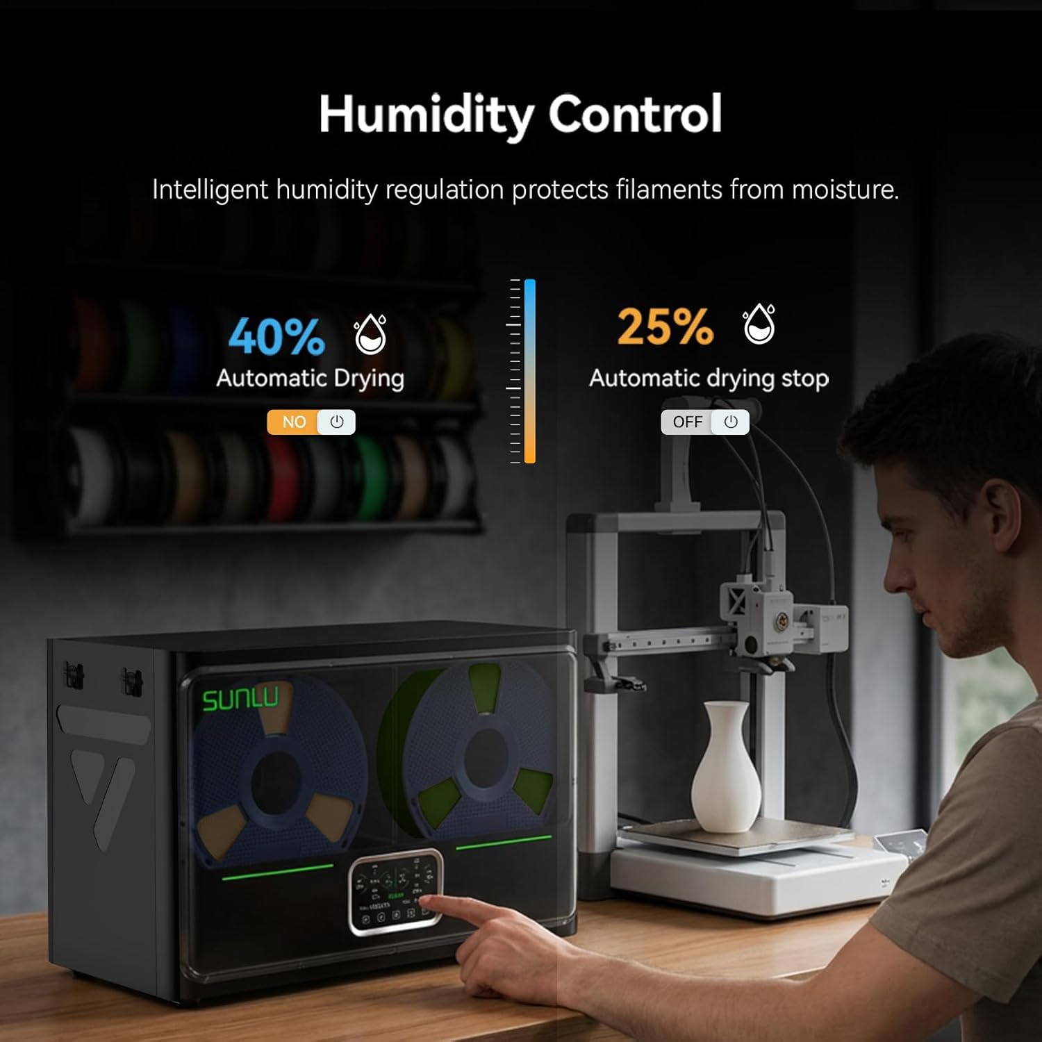 SUNLU S4 Pro 3D Filamentdroger - Filament 1.75 recensie en prijs