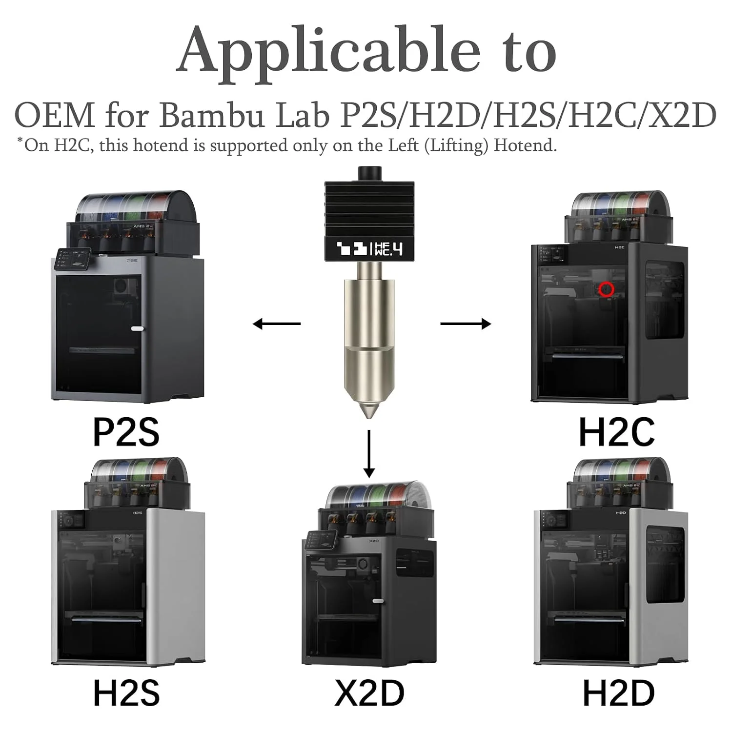 Voor BambuLab H2D/H2S/H2C/P2S  - Printer Nozzle recensie en prijs
